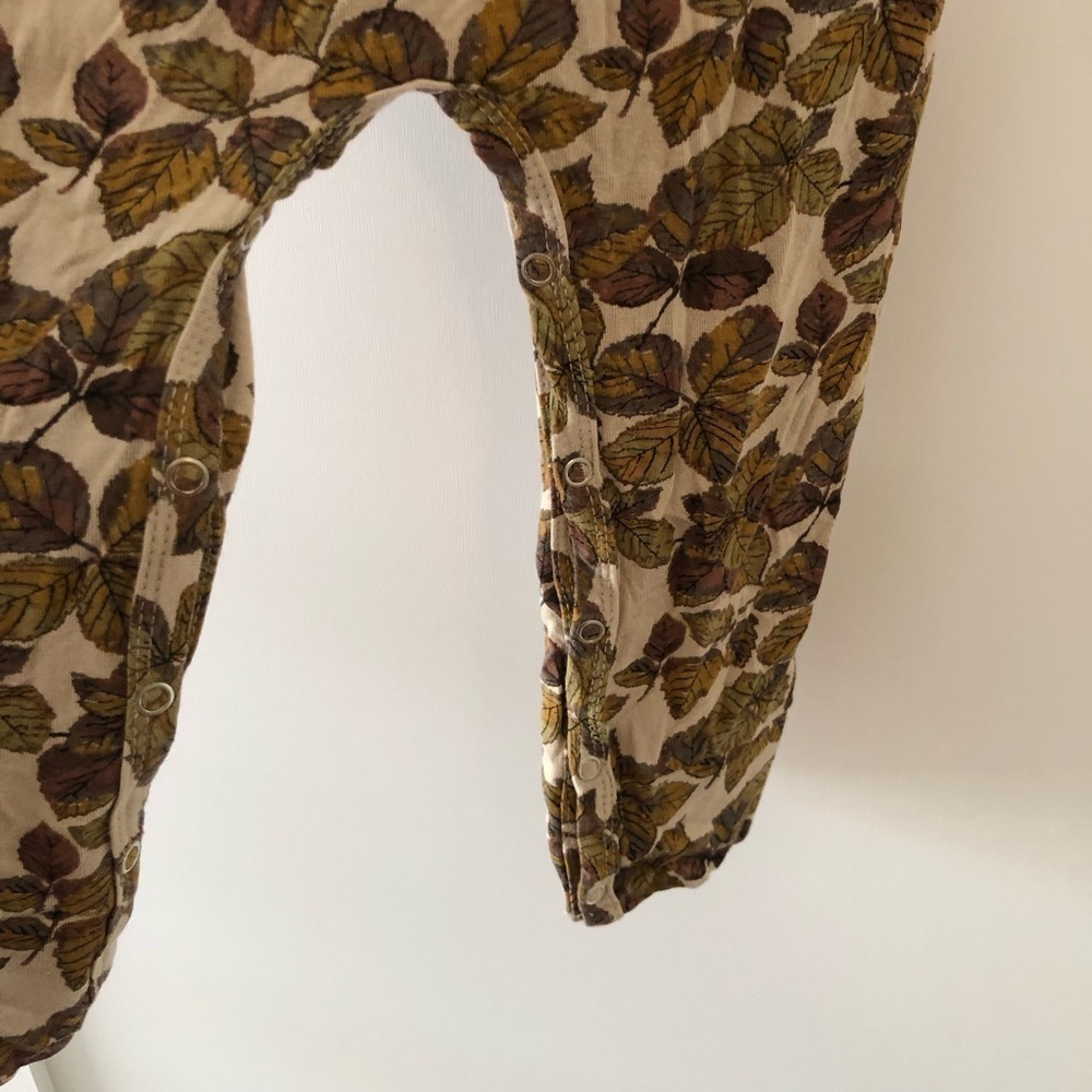 Kate Quinn Brown Green Leaves Bamboo Viscose Jumpsuit 2T - Picture 9 of 9